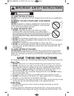 Preview for 6 page of Panasonic NN-SD382S Operating Instructions Manual