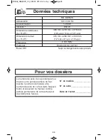 Preview for 63 page of Panasonic NN-SD382S Operating Instructions Manual