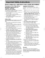 Preview for 6 page of Panasonic NN-SD38HS Operating Instruction And Cook Book