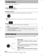 Preview for 14 page of Panasonic NN-SD38HS Operating Instruction And Cook Book