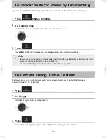 Preview for 16 page of Panasonic NN-SD38HS Operating Instruction And Cook Book