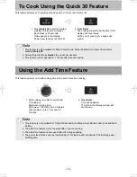 Preview for 18 page of Panasonic NN-SD38HS Operating Instruction And Cook Book