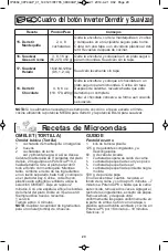 Preview for 54 page of Panasonic NN-SD654B Owner'S Manual