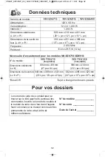 Preview for 68 page of Panasonic NN-SD664 Operating Instructions Manual