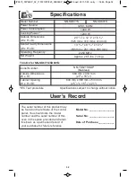 Preview for 34 page of Panasonic NN-SD664B Operating Instructions Manual