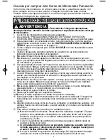 Preview for 3 page of Panasonic NN-SD667 Instrucciones De Operación