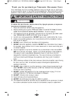 Предварительный просмотр 4 страницы Panasonic nn-sd671s Operating Instructions Manual