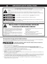 Предварительный просмотр 3 страницы Panasonic NN-SD67NS Manual