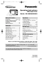 Preview for 1 page of Panasonic NN-SD688 Operating Instructions Manual