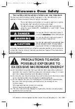 Preview for 2 page of Panasonic NN-SD688 Operating Instructions Manual