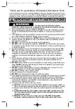 Предварительный просмотр 3 страницы Panasonic NN-SD688 Operating Instructions Manual