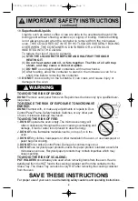 Preview for 4 page of Panasonic NN-SD688 Operating Instructions Manual