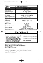 Предварительный просмотр 29 страницы Panasonic NN-SD688 Operating Instructions Manual