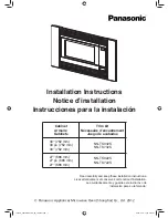 Preview for 1 page of Panasonic NN-SD7**S Installation Instructions Manual