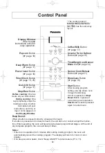 Preview for 14 page of Panasonic NN-SD755 Operating Instructions Manual