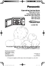 Panasonic NN-SD763S Operating Instructions Manual preview