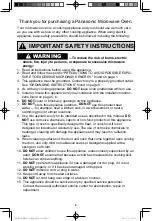 Preview for 4 page of Panasonic NN-SD763S Operating Instructions Manual