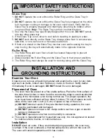 Preview for 5 page of Panasonic NN-SD768B Operating Instructions Manual