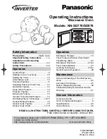 Preview for 1 page of Panasonic NN-SD778 Operating Instructions Manual