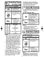 Preview for 14 page of Panasonic NN-SD778 Operating Instructions Manual