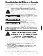 Preview for 2 page of Panasonic NN-SD787 Instrucciones De Operación