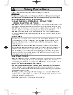 Preview for 8 page of Panasonic NN-SD975S Owner'S Manual