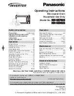 Preview for 1 page of Panasonic NN-SE782S Operating Instructions Manual