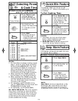 Preview for 15 page of Panasonic NN-SE782S Operating Instructions Manual