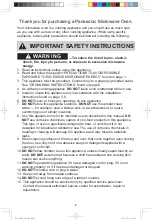 Preview for 4 page of Panasonic NN-SE796S Operating Instructions Manual