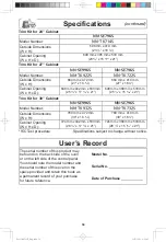 Preview for 36 page of Panasonic NN-SE796S Operating Instructions Manual