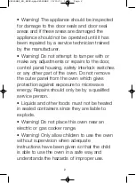 Preview for 3 page of Panasonic NN-SF464M Operating Instructions And Cookery Book