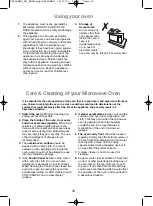 Preview for 11 page of Panasonic NN-SF464M Operating Instructions And Cookery Book