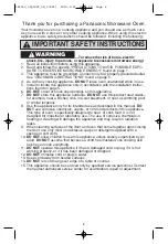 Предварительный просмотр 4 страницы Panasonic NN-SF550B Operating Instructions Manual