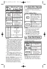 Предварительный просмотр 16 страницы Panasonic NN-SF550B Operating Instructions Manual