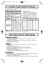 Предварительный просмотр 18 страницы Panasonic NN-SF550B Operating Instructions Manual