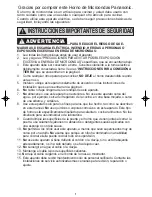 Preview for 3 page of Panasonic NN-SF550M (Spanish) Instrucciones De Operación