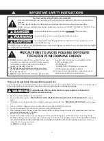 Preview for 4 page of Panasonic NN-SG158S Owner'S Manual