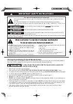 Preview for 3 page of Panasonic NN-SG65NB Owner'S Manual