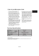 Preview for 31 page of Panasonic NN-SM221WZTE Operating Instructions Manual