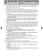 Preview for 4 page of Panasonic NN-SN651B Operating Instructions Manual