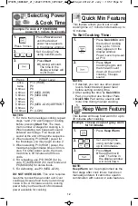 Preview for 14 page of Panasonic NN-SN752S Operating Instructions Manual