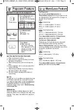 Preview for 15 page of Panasonic NN-SN752S Operating Instructions Manual