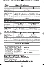 Preview for 30 page of Panasonic NN-SN752S Operating Instructions Manual