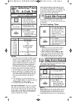 Preview for 14 page of Panasonic NN-SN942B Operating Instructions Manual