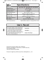 Preview for 30 page of Panasonic NN-SN942B Operating Instructions Manual