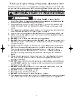 Preview for 3 page of Panasonic NN-SN968 Operating Instructions Manual