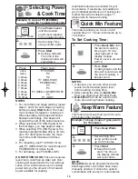 Preview for 14 page of Panasonic NN-SN968 Operating Instructions Manual