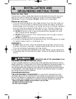 Preview for 7 page of Panasonic NN-ST340W Operating Instructions Manual