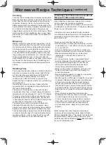 Preview for 21 page of Panasonic NN-ST342W Operating Instructions Manual