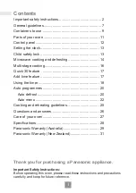 Preview for 3 page of Panasonic NN-ST34NB Operating Instructions Manual